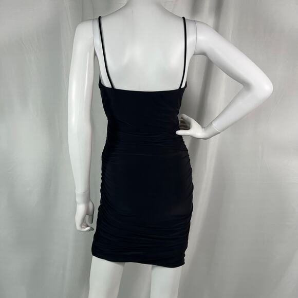 21 Saints Black Bodycon Cut-Out Mini Dress Medium - Picture 2 of 7